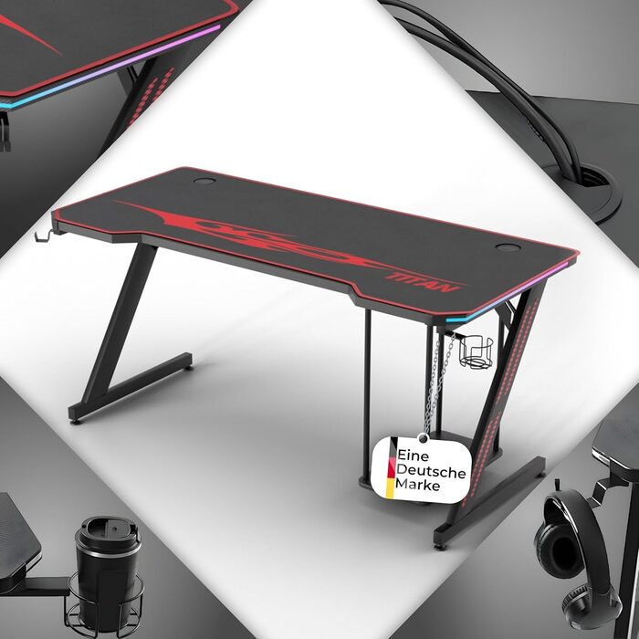 Ігровий стіл MY SIT Титан з RGB-підсвічуванням та розширеним функціоналом