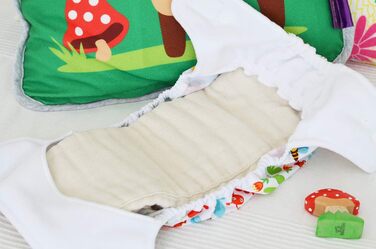 Органічні бавовняні підгузники avo cado розмір 2 - вміст 10 шт. - підходять до одного розміру штанів для тканинних підгузників - 1