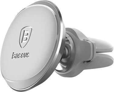 Магнітний тримач вентиляційного отвору Baseus для автомобіля з затискачем для кабелю (сріблястий/чорний)
