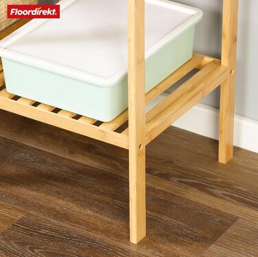 Бамбукова полиця Floordirekt, вузька окремостояча полиця для ванної кімнати, спальні, вітальні, дерев&39яна полиця з 3/5 полицями, розмір полиці 34 x 33 x 146 см (Lowa) (5 полиць)