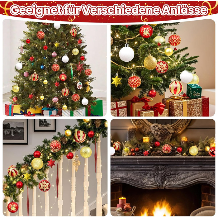 Набір із 40 предметів різдвяних кульок YUEJIDZ