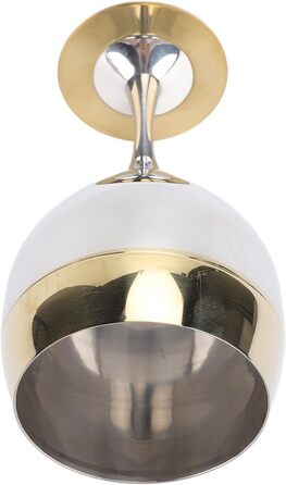 Келих для вина Pongnas з нержавіючої сталі, 350 мл, небиткий, ударостійкий винний келих із золотим обідком, для подорожей, кемпінгу, весіль, пікніків, заходів на свіжому повітрі