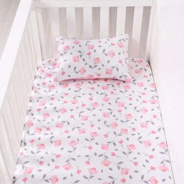 Комплект постільної білизни в дитяче ліжечко JISEN з 4-х предметів для дівчаток і хлопчиків, м'який дитячий комплект постільної бі