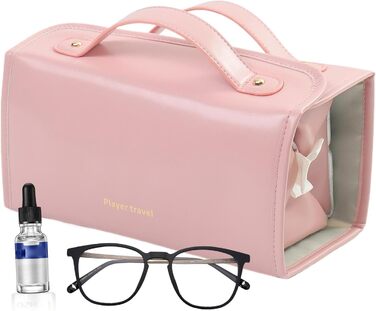 Організатор для макіяжу - дорожня косметичка тримач для пензлика для макіяжу для подорожей косметички зі знімними прозорими відділ