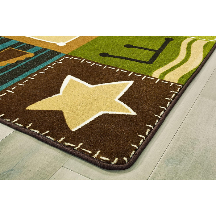 Малюки Алфавітні блоки Дитячий килимок Розмір килимка 4 x 6'