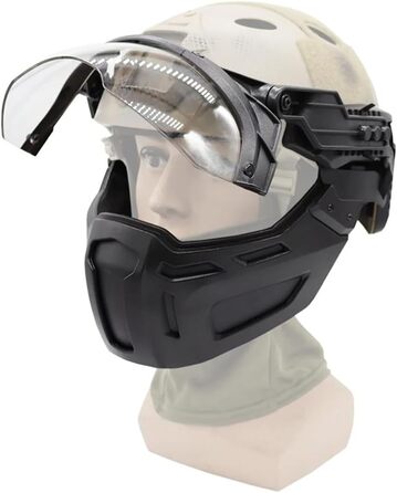 Швидкий тактичний шолом із напівмаскою легкий знімний захист обличчя для ігор CS, страйкболу, пейнтболу, полювання та активного відпочинку FG