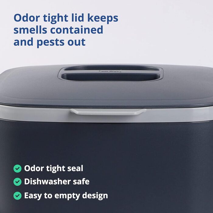 Органічний контейнер для сміття для кухні - Кухонний компостний контейнер з кришкою, ручками Миється в посудомийній машині Зроблен