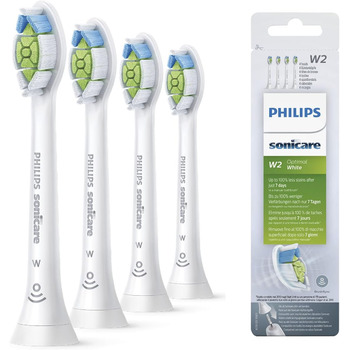 Оригінальні насадки для зубної щітки Philips Sonicare W2 Optimal White Standard Sonic - упаковка з 8 шт. , біла (модель HX6068/12) (4 упаковки)