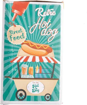 Машина для виготовлення хот-догів ScrapCooking 601 - місткість 12 сосисок і 2 булочки - вінтажний ретро-стиль для вечірок Барбекю Фестивалі Веселощі День народження-Зелений-0601, безпечний для харчових продуктів пластик, білий