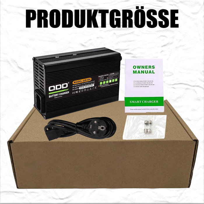 Зарядний пристрій QDD 58.8V 5A Li-ION з кількома захистами, підходить для літій-іонних акумуляторів 14S 52V, інтелектуальний зарядний пристрій