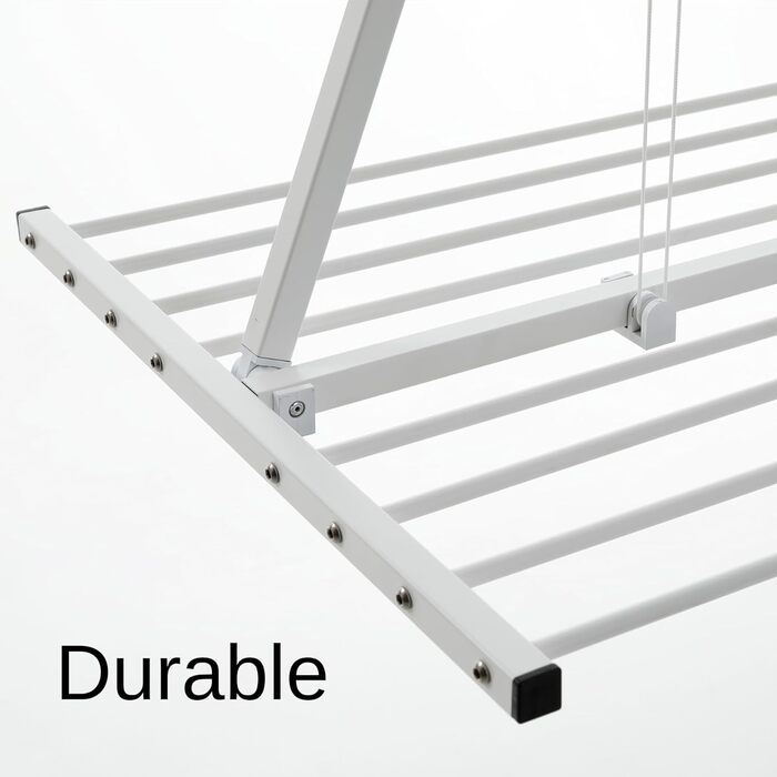 Стельова вішалка Foxydry Mini, вертикальна вішалка для одягу, складна з алюмінію та сталі 152x54x25 см 152 см Білий