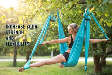 Набір гойдалок для йоги Yoga4You - Гамак для йоги, Підвісна гойдалка - Слінг для йоги, Інверсионний набір для літання - Інструмент для інверсії акро-йоги - Антигравітаційний слінг для йоги - Підвісна трапеція, Seewelle