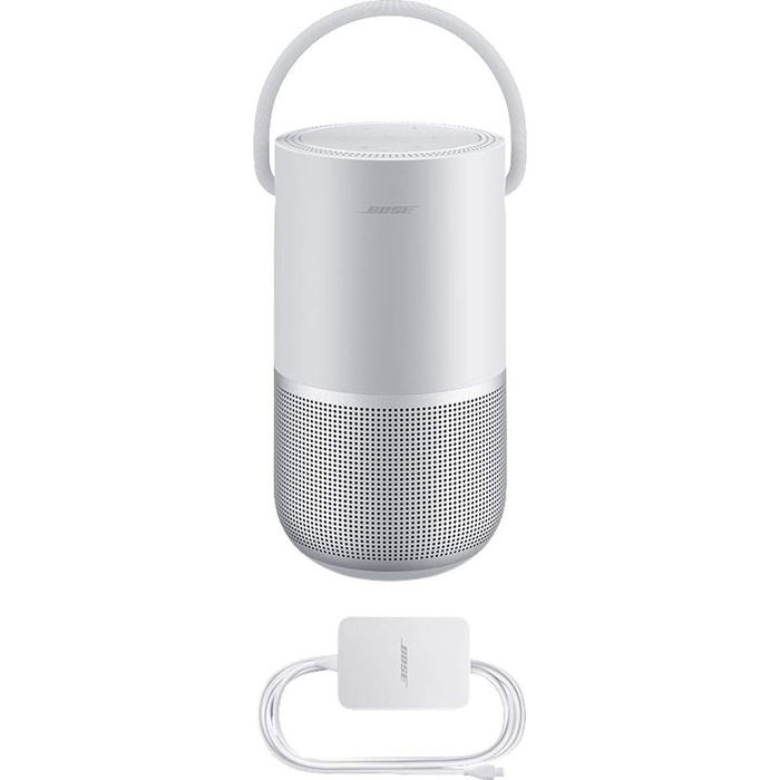 Портативна розумна колонка Bose - з інтегрованим голосовим управлінням Alexa, сріблястого кольору