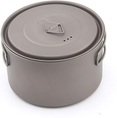 Ультралегка чашка для кемпінгу TOAKS Pure Titanium Cup з кришкою та складною ручкою, сірого кольору