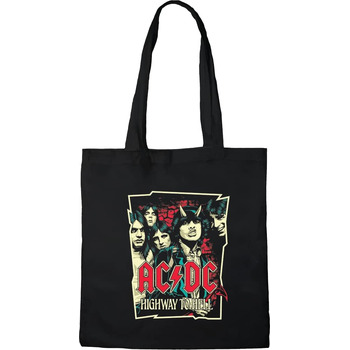 Сумка бавовняна TOTE BAG ACDC ACDC GROUP, артикул BWACDCRBB003, чорна, 38 x 40 см