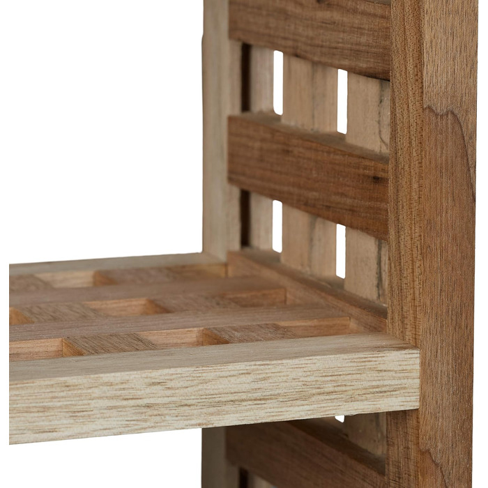 Настінна полиця для ванної Relaxdays, горіх, з 5 відділеннями, для ванної, передпокою та вітальні, В х Ш х Г 50 х 50 х 15 см, нату