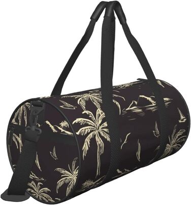 Дорожня сумка-циліндр з пальмовим принтом, спортивна сумка для чоловіків та жінок, сумка-мішок, спортивна сумка