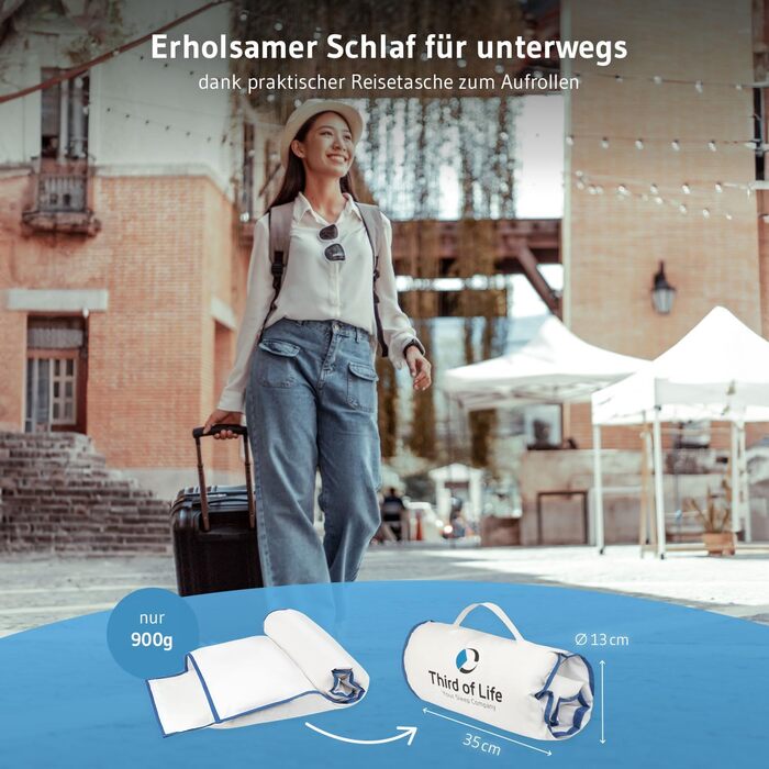 Подушка Third of Life для сну на боці, чохол з інноваційною технологією Intense, ергономічна подушка для підтримки шиї, високоякісна піна з ефектом пам&39яті, ергономічна подушка для шийного відділу хребта для сну на боці, білий/сірий