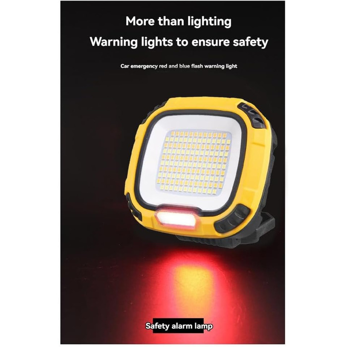 Портативний світлодіодний ліхтар-прожектор, потужне світло, ліхтарик для кемпінгу на свіжому повітрі, риболовлі, надзвичайних ситуацій, акумуляторний робочий ліхтарик з гачком