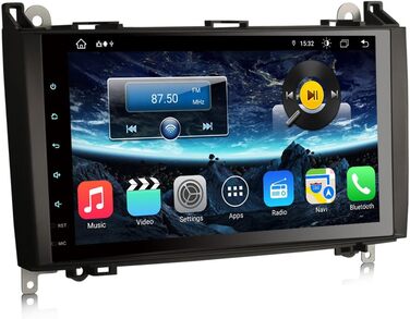 Автомобільний радіоприймач Erisin 9-дюймовий 8-ядерний 4 ГБ 64 ГБ Android 14 з Bluetooth та GPS-навігацією для Mercedes A-класу W169 B-класу W245 Sprinter Viano W639 Vito VW Crafter CarPlay Android Auto DSP DAB WiFi RDS FM SWC