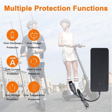 Зарядний пристрій 54,6 В 2 А для електросамокатів Xiaomi 4 Pro Max, 4 Pro Plus, 5 Max, Segway MAX G3/ZT3/ZT3 Pro/F3/F3 Pro/GT3, для літієвих батарей 48 В (ховерборди), штекер 12 мм