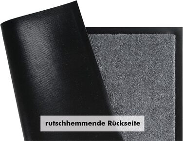 Килимок для входу andiamo Verdi - брудозбірний килимок для входу - ідеально підходить як килимок для приміщень або як килимок для критих відкритих майданчиків - килимок для вхідних дверей 60 x 90 см Сірий 60 x 90 см (Прямокутний) Сірий