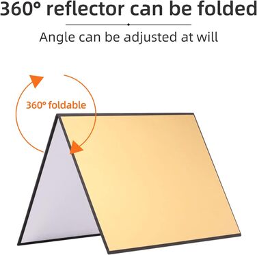 В 1 світловідбивач для фотографії A3x2, 42x29.7см складаний рефлектор Картонні аксесуари для фотозйомки натюрморт, ювелірні вироби, їжа, предметна зйомка, фото (золото/срібло, білий, чорний), 3