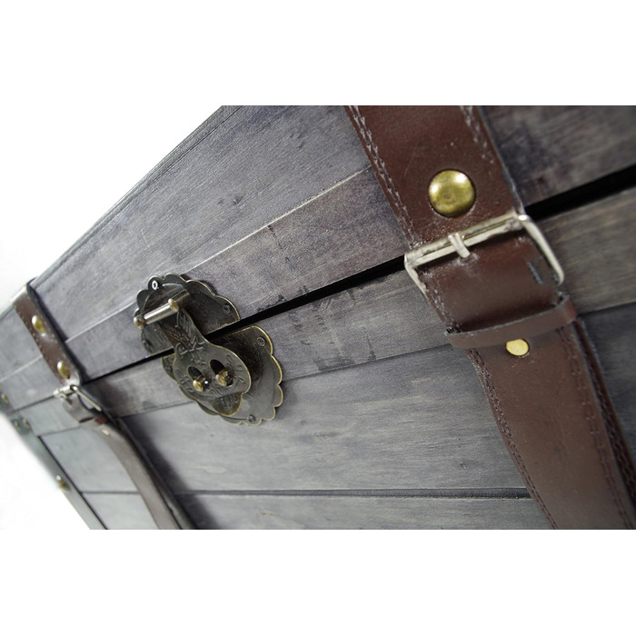 Скриня Kobolo KUBA з сірого дерева зі скарбами 80x45x50 см