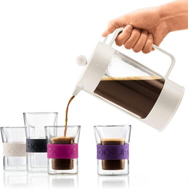 Кавоварка Bodum BEAN на 8 чашок (система фільтрів преса, ізольована, захист від протікання, 1,0 літра) Крем-крем 8 чашок