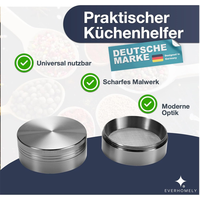З 2 шт. - Дробарка для трав і спецій як подрібнювач - Гостра як бритва шліфувальна машина