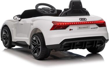 Дитячий автомобіль - Електромобіль Audi RS E-Tron - ліцензійний - акумулятор 12V7AH та 4 двигуни - 2,4Ghz MP3 шкіра Єва (Біла) Біл