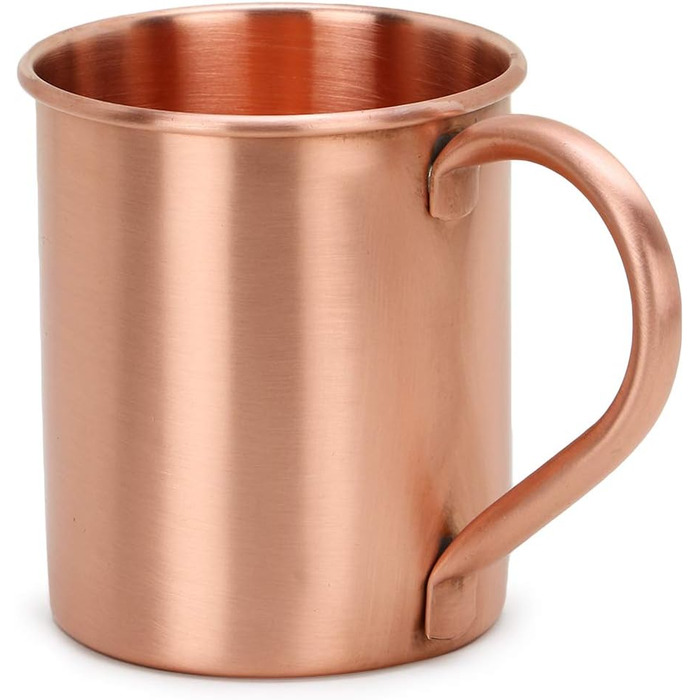 Кружка Zap Impex Moscow Mule, мідна, проста, ідеально підходить для будь-яких охолоджених напоїв, щоб розважитись в барі або вдома. Чудовий подарунковий набір для бару з 6 шт.