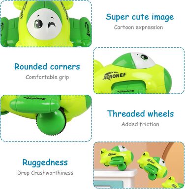 Іграшкові машинки JoyPlus для дітей віком від 1 року, набір із 4 заводних машинок для дітей, дитячі іграшкові машинки для дітей віком від 1 року, іграшкові машинки з фрикційним механізмом, дитячі іграшки, подарунок для дітей віком 1, 2 та 3 років