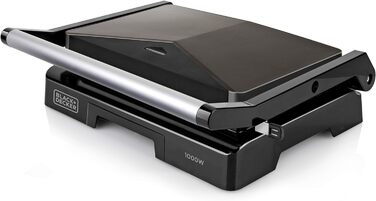 Контактний гриль, 1000 Вт, пластик, чорний гриль 1000 Вт, 1000E