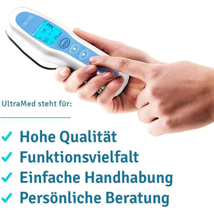 Ультразвуковий апарат UltraMed для домашнього використання - Косметичний ультразвук для тіла та обличчя з частотою 1 МГц та 3 МГц омолодження шкіри - лікування зморшок - плямиста шкіра - розтяжки - підтяжка шкіри