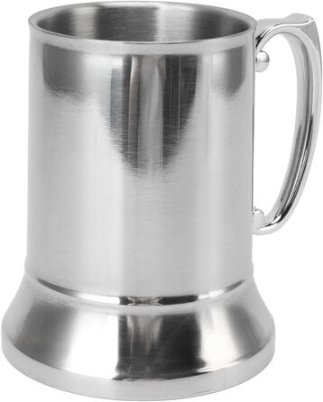 Пивний кухоль з нержавіючої сталі, нековзний, стійкий до високих температур, сучасний дизайн, пивний кухоль, кавовий кухоль, 500 мл, для барів, сімейних зустрічей, нержавіюча сталь 304