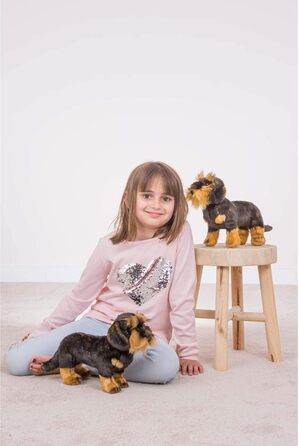 М'яка іграшка Teddy Hermann 91923 Собака Дратхаар, 28 см (з переробленим наповнювачем)