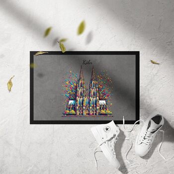 Кельнське конфетті Кельнський собор Килимок для дверей Карнавал Марді Гра Бенкет Джек Серце Кельш