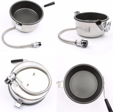 Аксесуари для машини для приготування попкорну EastMetal, 230 г Горщик для попкорну Ручна електрична машина для приготування попкорну Деталі Каструля проти опіку Універсальна легко чиститься для кукурудзи, закуски (3 отвори-15 мм)