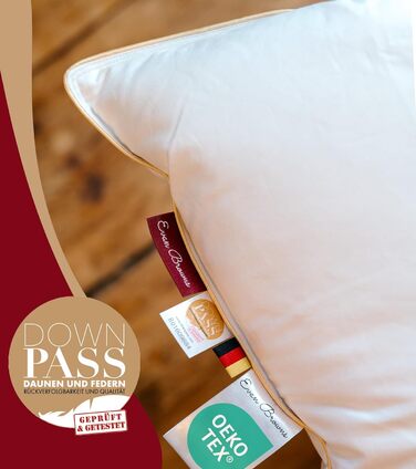 Пухова подушка 80 x 80 см - Подушка зі 100 пір&39яним наповнювачем - Подушка 80x80 см з бавовняним чохлом - Подушка для спокійного сну - Пухова подушка - Подушка - Подушка 80x80 см