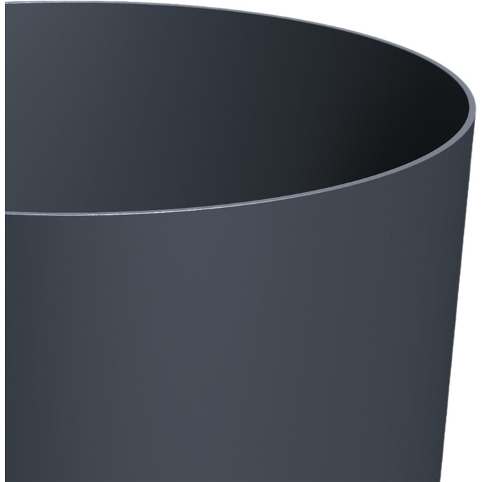 Пластиковий горщик XL з блюдцем, круглий, антрацит - Ø 47 см - великий квітковий горщик зі знімною основою, стійкий до ультрафіолету - садова прикраса, горщик, квітковий горщик, рослинний горщик, контейнер для рослин, морозостійкий