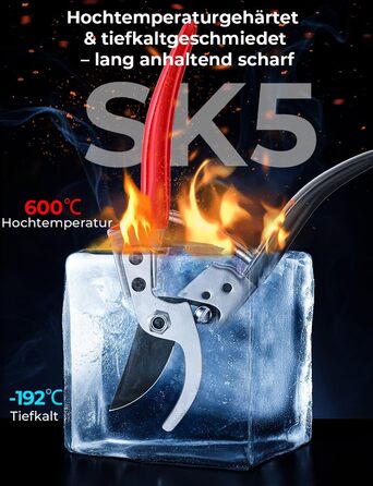 Професійні садові ножиці для жінок у 6 разів гостріші, японська вуглецева сталь SK5, обхідне лезо, діаметр різу 25 мм, для сухої, свіжої деревини, професійні ножиці для троянд, легкі ножиці для рослин для жінок