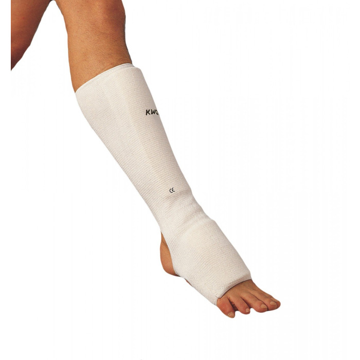 Захисні накладки на гомілку та підйомник Kwon, тканинні, сертифіковані CE, розмір M колір білий
