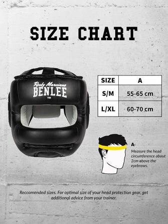 Захист для голови BENLEE зі штучної шкіри FACESAVER чорний, розмір S/M