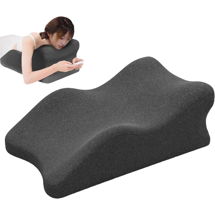 Підтримуюча подушка для ніг з пінопласту клин для підняття щиколотки та коліна, подушка для ніг, подушка для вен стопи, комфортний відпочинок, ергономічна піна, покращений кровообіг, подушка для ніг з подушкою для зняття напруги, темно-сірий колір.