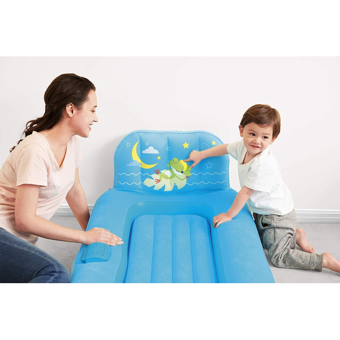 Дитяче ліжко Bestway Fisher Price, Dream Light, 132 x 76 x 46 см, зі світлодіодним проектором, синій