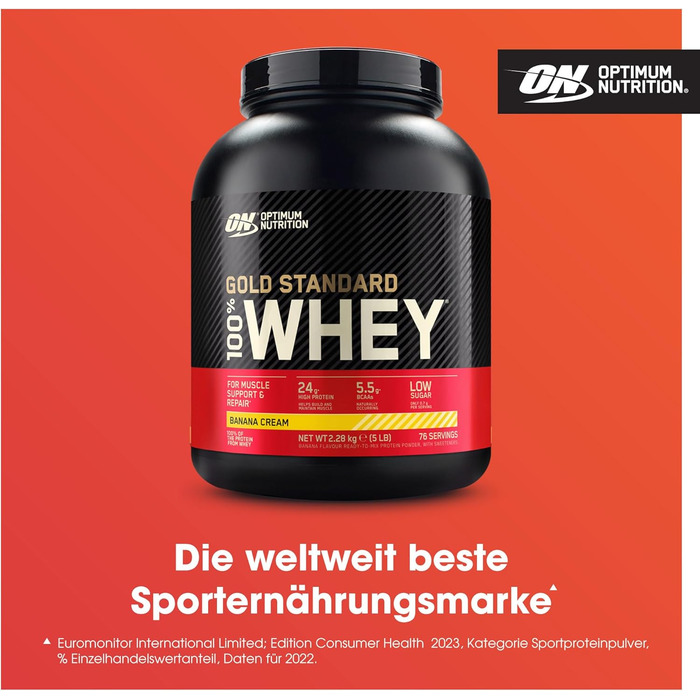 Протеїновий порошок Optimum Nutrition Gold Standard 100, Банановий крем, 2,28 кг
