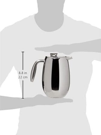 Кавоварка Bodum 1308-16 columbia (з подвійними стінками, нержавіюча сталь, можна мити в посудомийній машині, 1,0 літра (34 унції)) Глянцева нержавіюча сталь 1,0 л (34 унції) одинарна