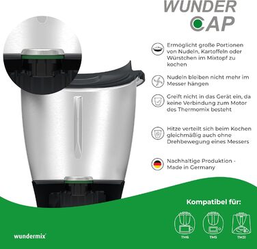 Заміна ножів WunderCap для Thermomix TM6 Революційна заміна ножа Альтернатива чохлу для ножа Аксесуари Thermomix