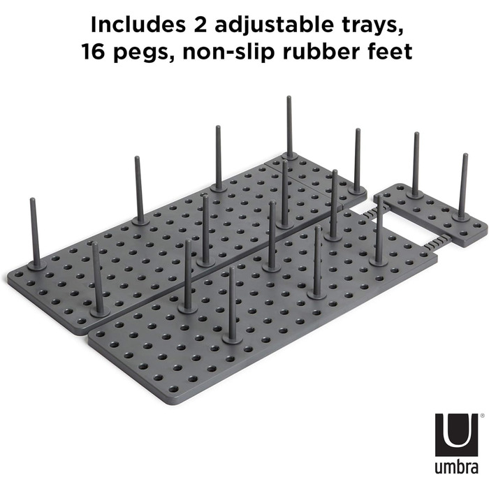 Органайзер для шухляд Umbra Peggy Кухня, кухонна шафа Система організації для зберігання каструль, кришок, контейнерів та іншого,